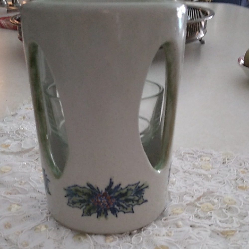 Floral Ceramic Candle Holder